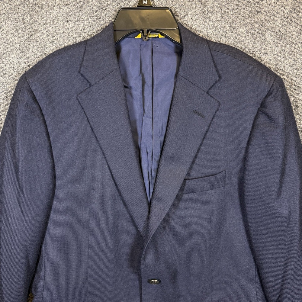 Hickey Freeman Blazer Mens 40R Navy 100% Cashmere Made In USA Sport Coat Jacket